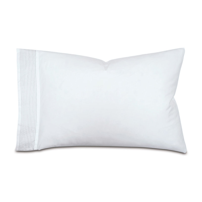 Ensemble de draps en lin Marsden, Double, Blanc / noir