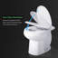 Siège de toilette rond à fermeture lente avec charnières réglables et retrait facile en plastique blanc moulé, taille standard-52989299