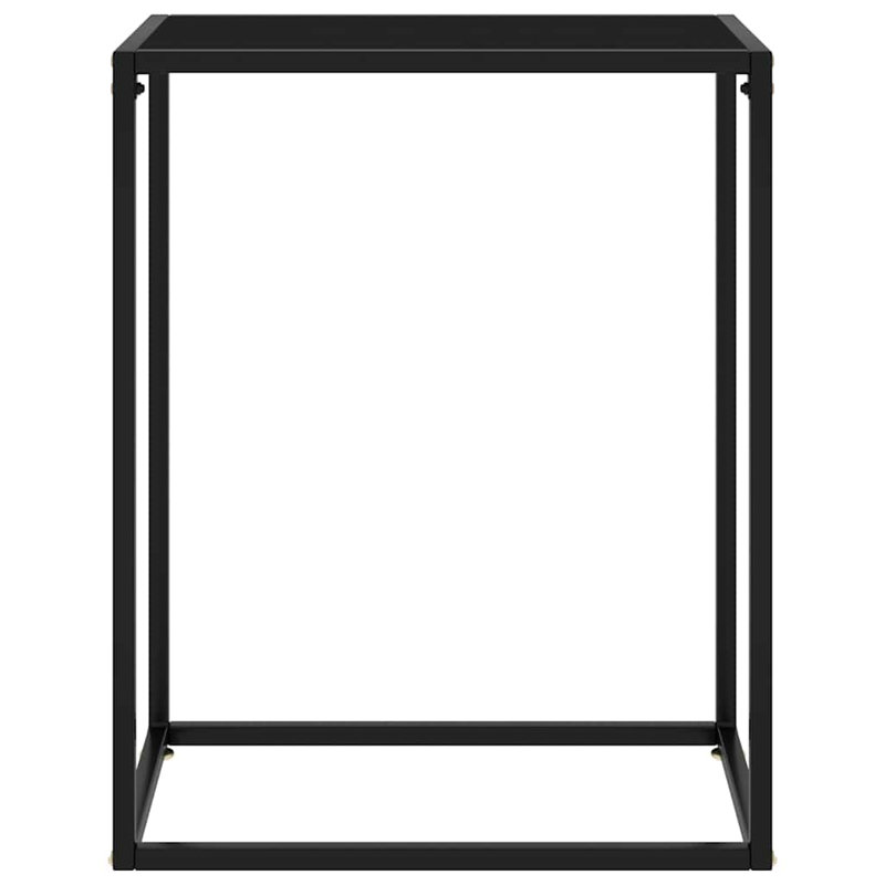 Console en verre trempé, Noir, H 29,53 po x l 47,24 po x P 13,78 po
