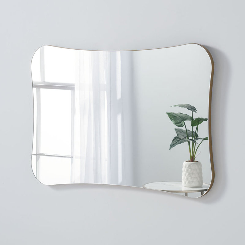 Aleli Asymmetrical Wall Mirror, Gold, 120cm x 80cm