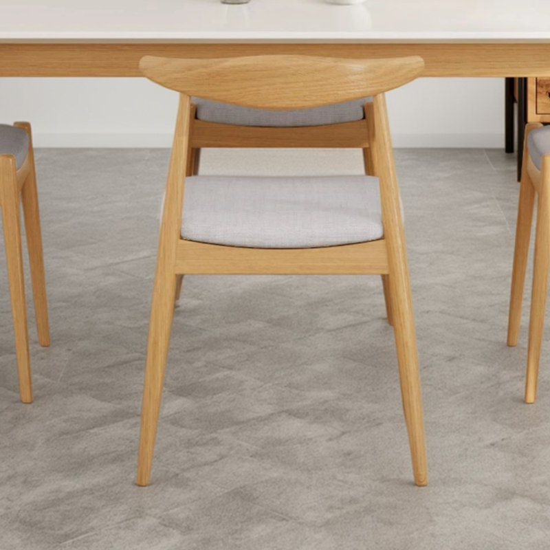 Ensemble de table de salle à manger Mid-Century 5 pièces, Naturel, Blanc, Beige