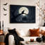 Art mural sur toile, "Chat noir sur branche d'arbre"-1567879063