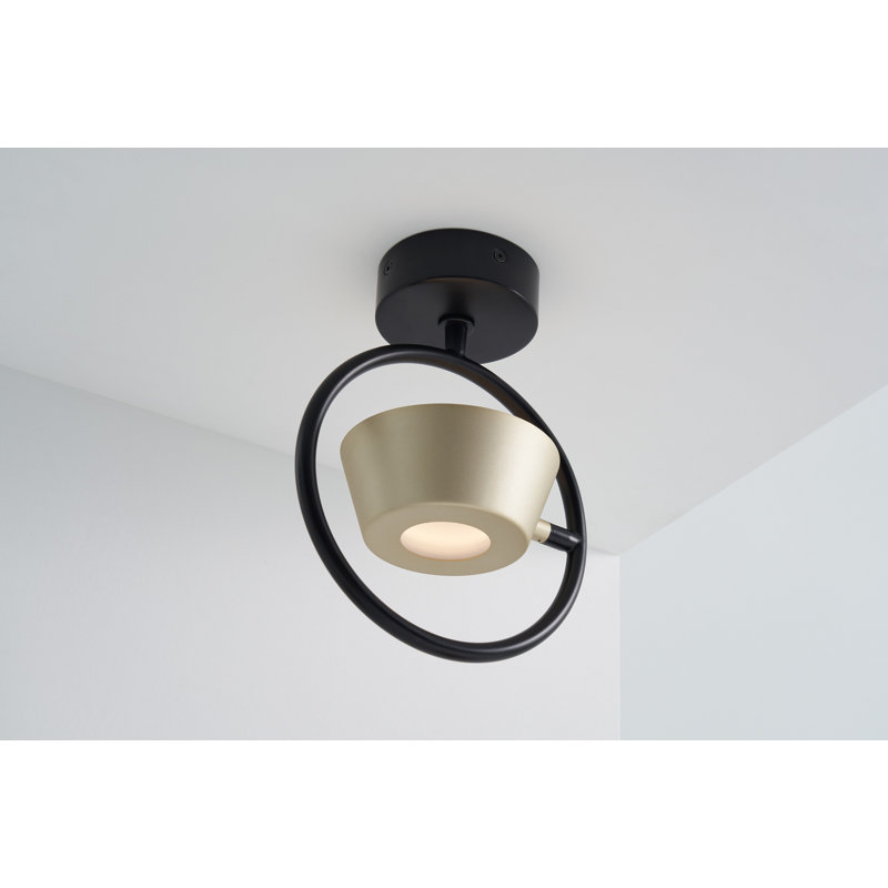 Olo Ring Wall Sconces, Matte Black/Champagne Gold, Champagne Gold