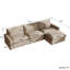 Canapé rembourré 4 pièces en tissu de lin avec repose-pieds Moncada-1426615747