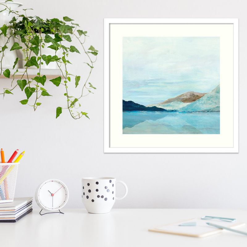 Coastal Mountains by Isabelle Z, 25" H x 25" W, White Framed Paper