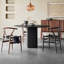 Table de salle à manger italienne de style minimaliste noir