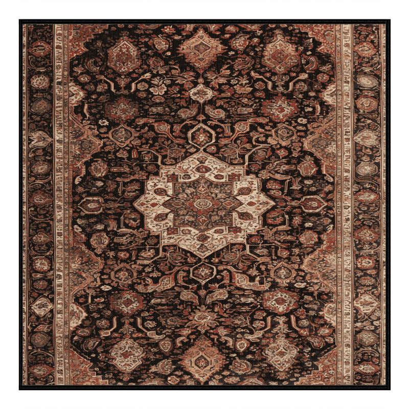 Tapis brun lavable à la machine