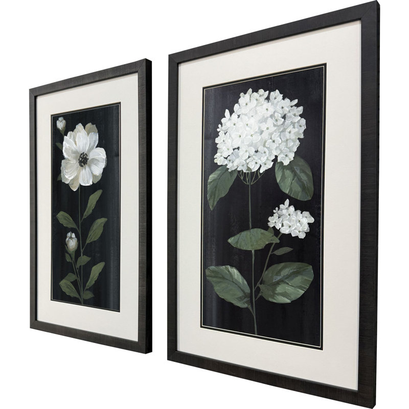 White Buds Framed Art