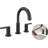 Nicoli Matte Black Bathroom Faucet with Sprayer, 8 Inch Widespread Bathroom Sink Faucet with Pull Out Sprayer, Push-Pop Drain, Matte Black-105354282