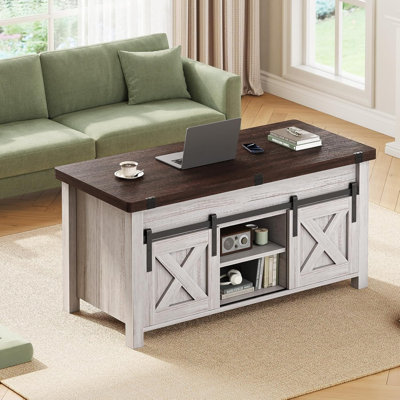 Table basse Lonan avec rangement et compartiment caché