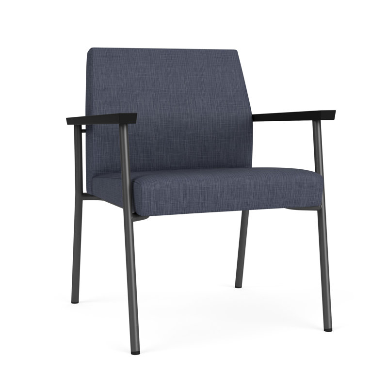 Lesro Chaise d'invité Mystic, Gris anthracite, Plot Line bleu marine