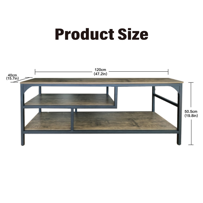 Unfinished TV Stand for TVs up to 55", Brown