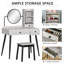 Garside Dressing Table Set with Mirror-728964188