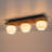 3-Light Wood Flush Mount