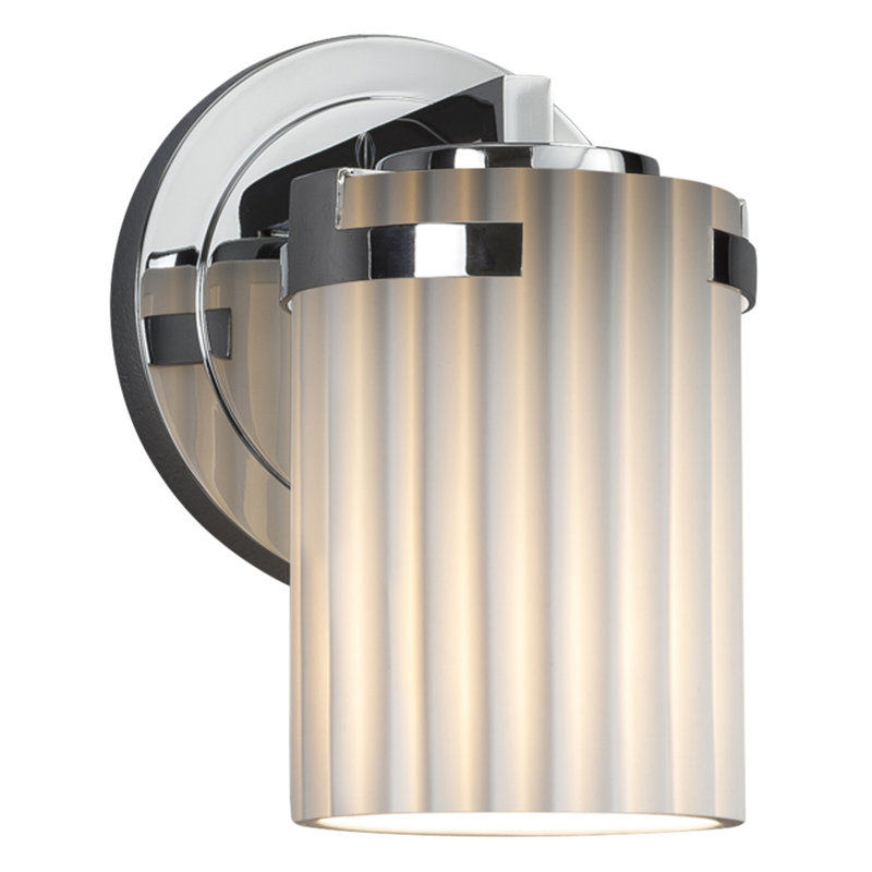 Appliquee à bras 1 lumières Darrien, Chrome poli