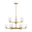 Fullton 9 Light Dining Room Chandelier With Clear Shade-1544746129