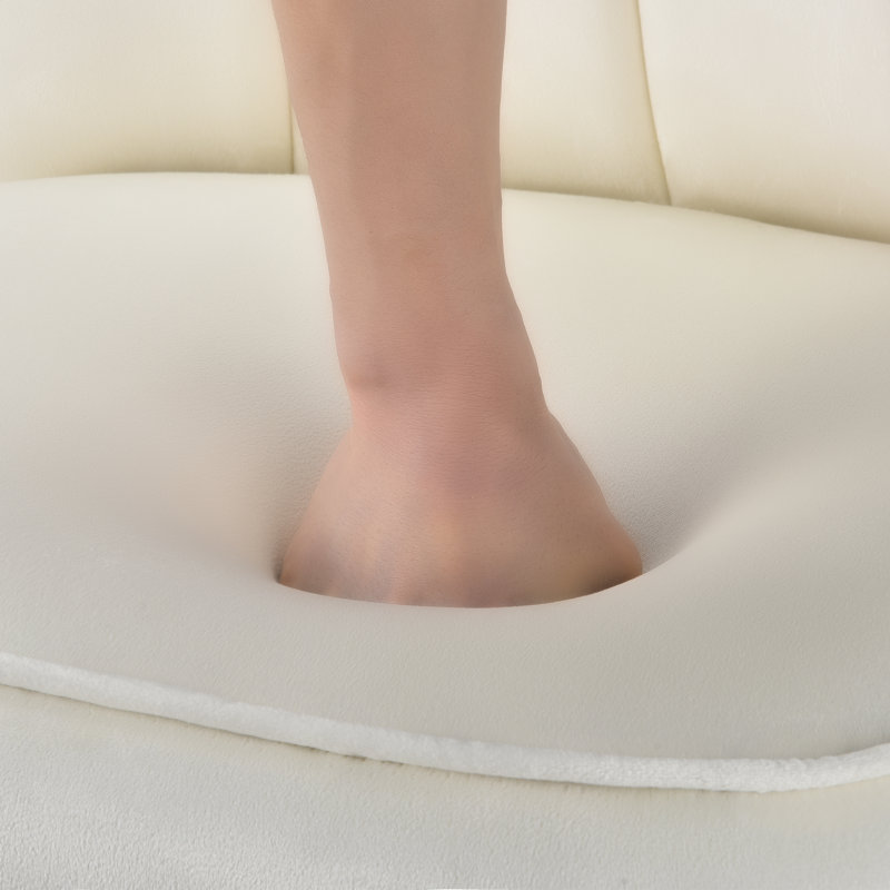 Fauteuil d'appoint en velours Dutch, Beige