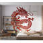 Papier peint de qualité supérieure - Illustration d'un dragon rouge-318034294