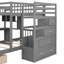 Lit superposé simple au-dessus de simple gris avec bureau intégré et amplement d'espace de rangement - Améliorez la fonctionnalité de l'organisation de la chambre à coucher