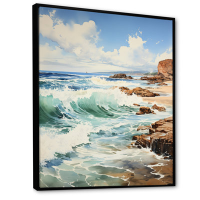 «Beach Photo Seaside Reflections IX», reproduction d'un seul cadre photo sur toile