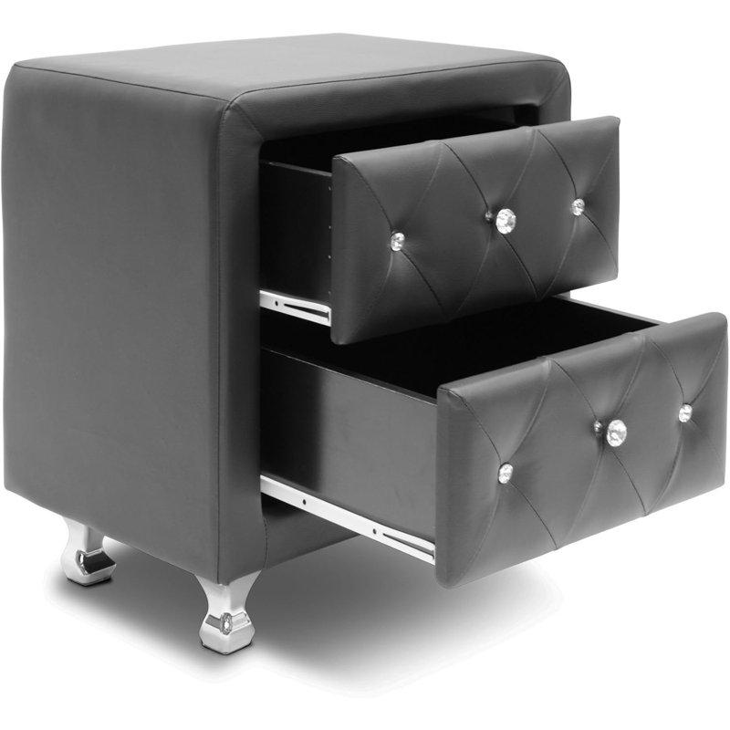 Soft Padded Modern Bedside Table