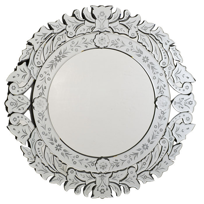 Hindsville Wood Round Wall Mirror
