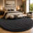 5x5 ft Charcoal Gray Round Rug for Bedroom Room Fluffy Circle Rug Furry Carpet Shaggy Circular Fuzzy Washable Non-Slip Large Area Rug Soft Indoor for Living Room Cute Aesthetic Home Decor-1164655167-1164655161