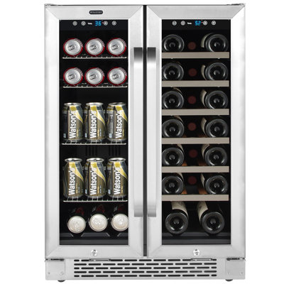 Whynter 24'' width 20 Bottle and 69 Can Dual ZoneWine & Beverage Refrigerator