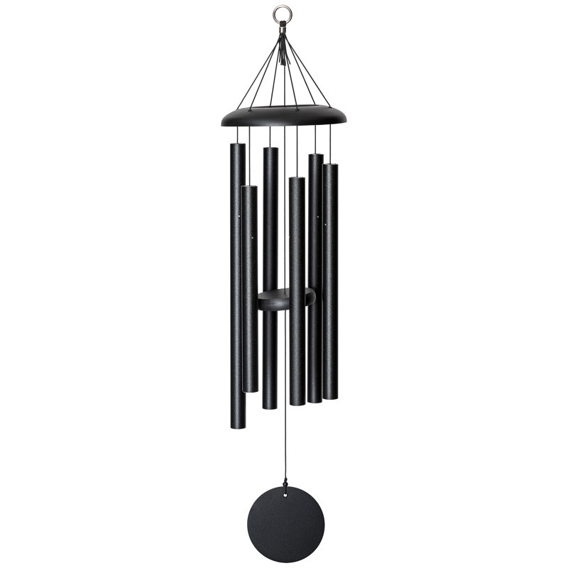 Black Aluminum 27" Outdoor Wind Chime