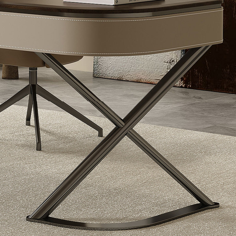 Italian Style Light Luxury Living Room Desk, 29.53" H x 62.99" W x 27.56" D