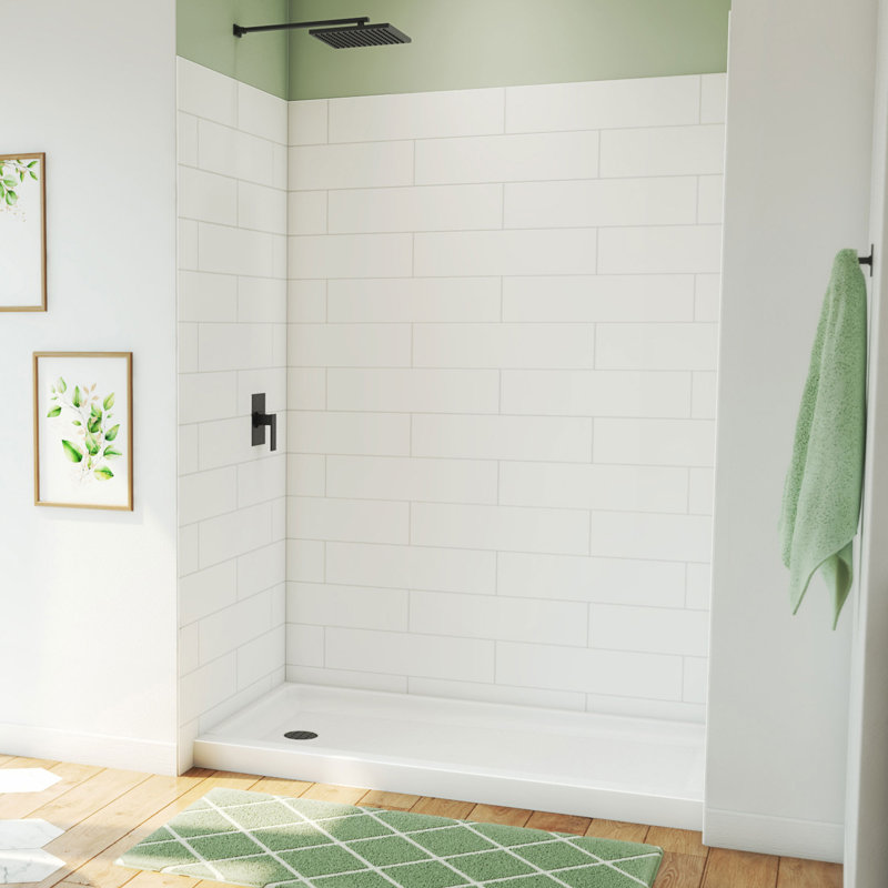 Dreamstone 60 W x 32 D x 84 H Rectangle Shower Stall and Base Included