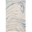 Tapis bleu à motif abstrait touffeté et fabriqué à la main à la main Koziol-29620012