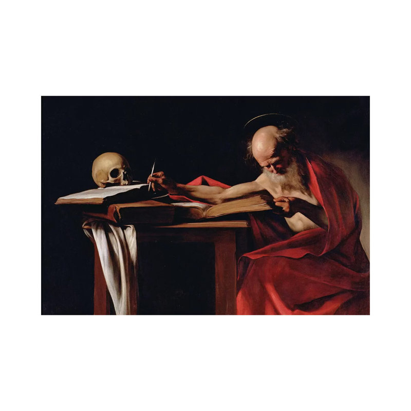 St Jerome écriture, c.1605 - Giclée sur toile tendue avec châssis, H 26 po x l 40 po