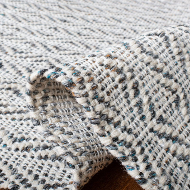 Tapis géométrique tissé à la main Renn Natura, Rectangle 8 pi x 10 pi