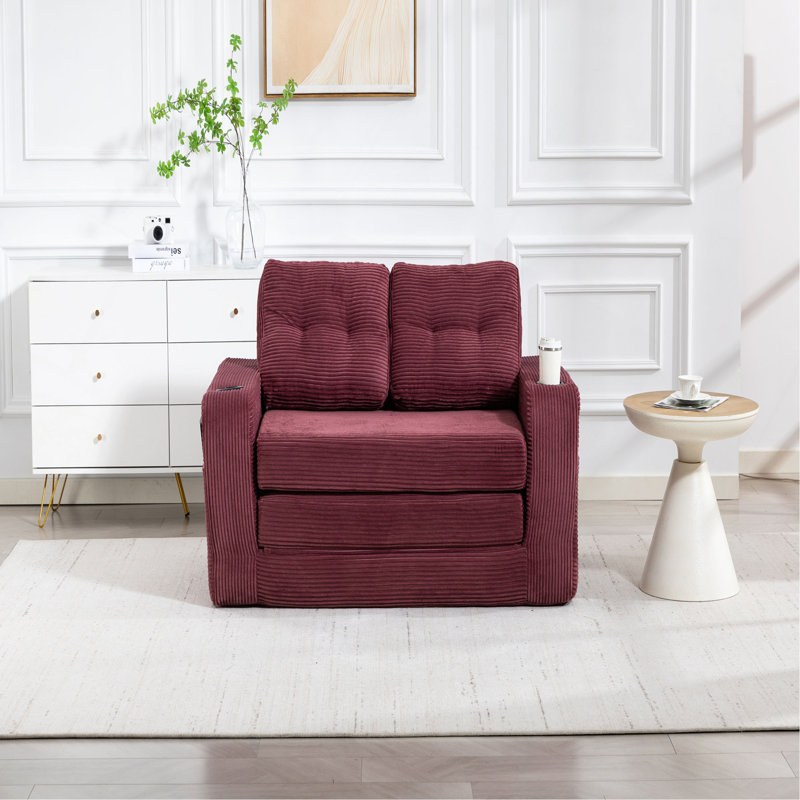 Canapé-lit convertible, canapé-lit double extensible, canapé-lit convertible 2 en 1, canapé-lit escamotable avec coussins pour le salon de la chambre à coucher
