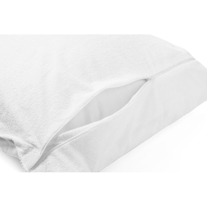 Cotton Blend Zipper Pillow Protector, King