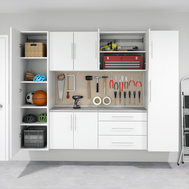Armoire de rangement H 72 po x l 18 po x P 20 po Barrayo, Blanc