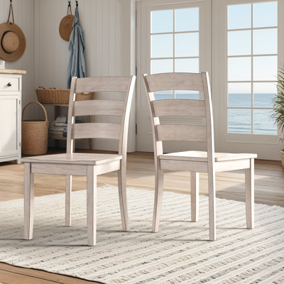 Chaise d'appoint en bois massif H 17,15 po Norita