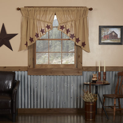 Hingham Cotton Geometric Swag Window Valance