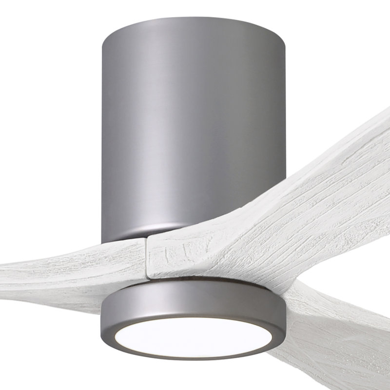 Irene LED Ceiling Fan, Brushed Nickel, Matte White, 42"