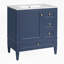 Meuble-lavabo 30 po avec lavabo en céramique, meuble-lavabo à 3 tiroirs 30 po-166656761