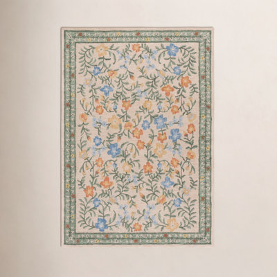 Martha Stewart Hand-Tufted Floral Wool Rug