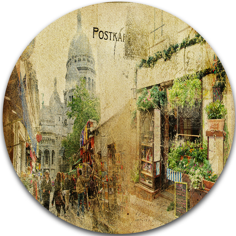 « rétro parisian cards », impression sur métal, H 23 po x l 23 po x P 1 po