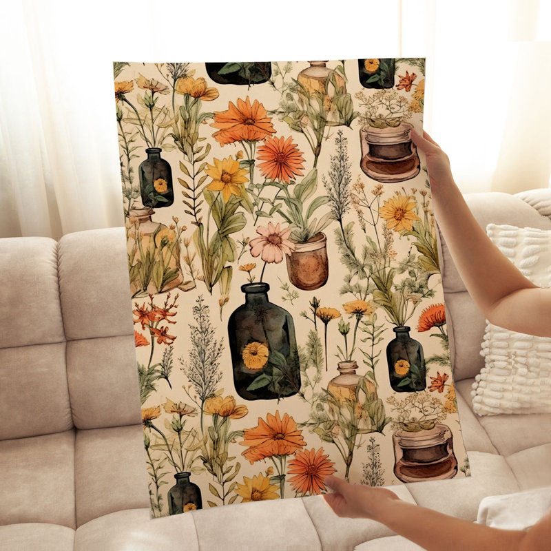 «Botanical Fall», impression botanique sans cadre, H 7 po x l 5 po