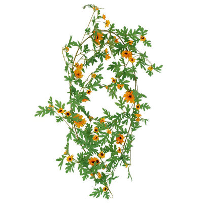 Guirlandes de tournesol artificielles à suspendre de 170 cm pour la décoration murale de jardin intérieur et extérieur