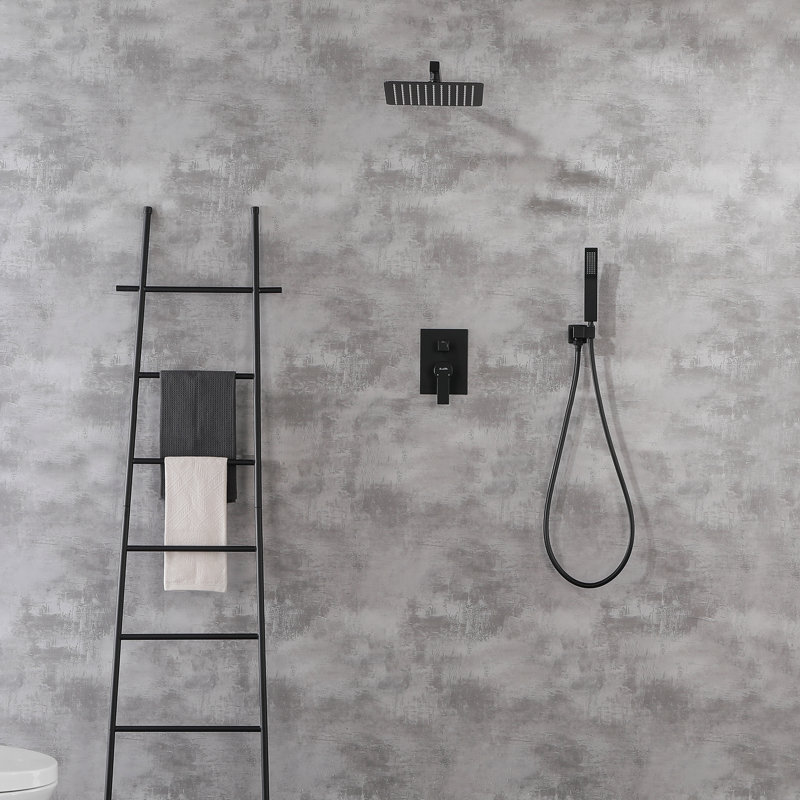 Système de douche mural complet à pression équilibrée avec corps de valve brut et garniture