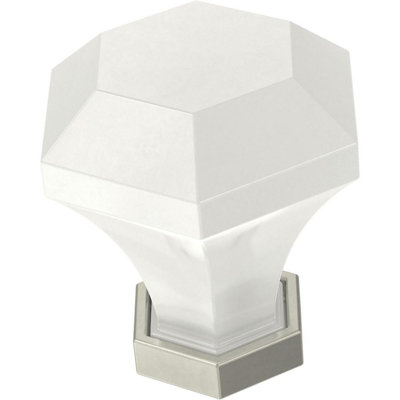 (5 Pack) 1-3/8 inch Modern Prism Knob
