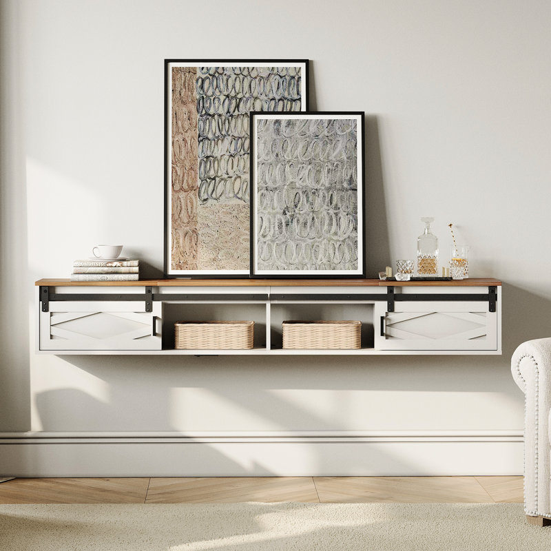 Farmhouse Home Office Desk And Hutch Set With Charging Station，White, Oak/White