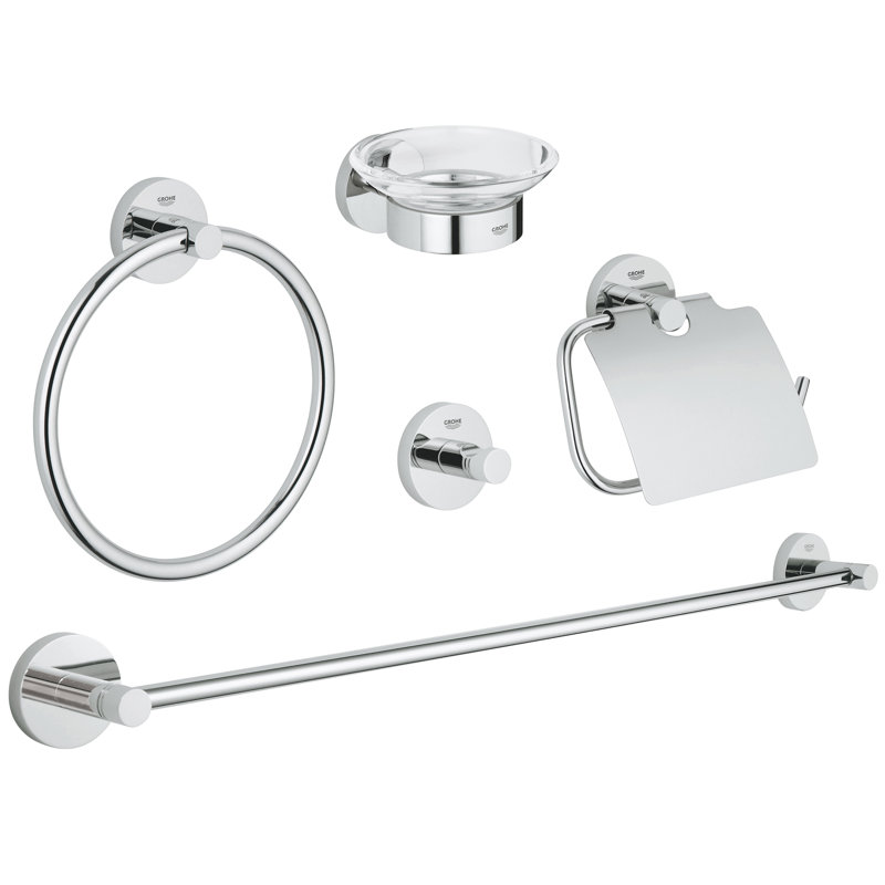 Essentials 5 - Piece Bathroom Hardware Set, StarLight Chrome