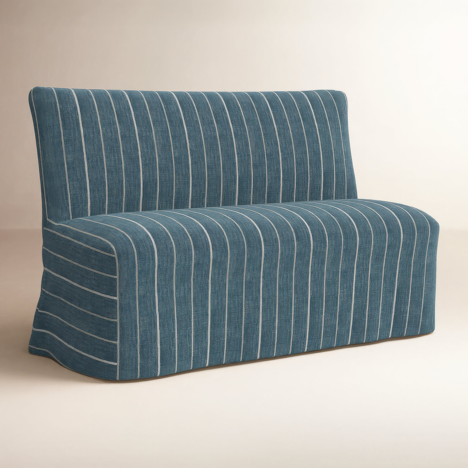 Ivanka Bench, Fritz Indigo Stripe
